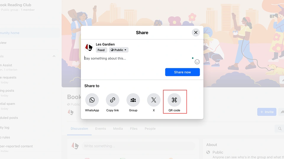 Access Facebook Group QR