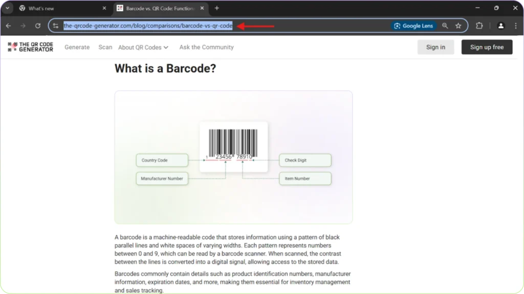 Copy the webpage link