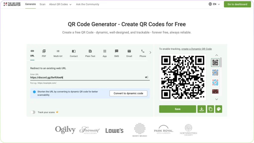 Creating a Discord QR Code for free