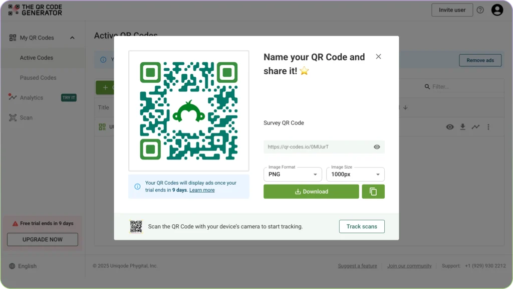 Download SurveyMonkey QR Code