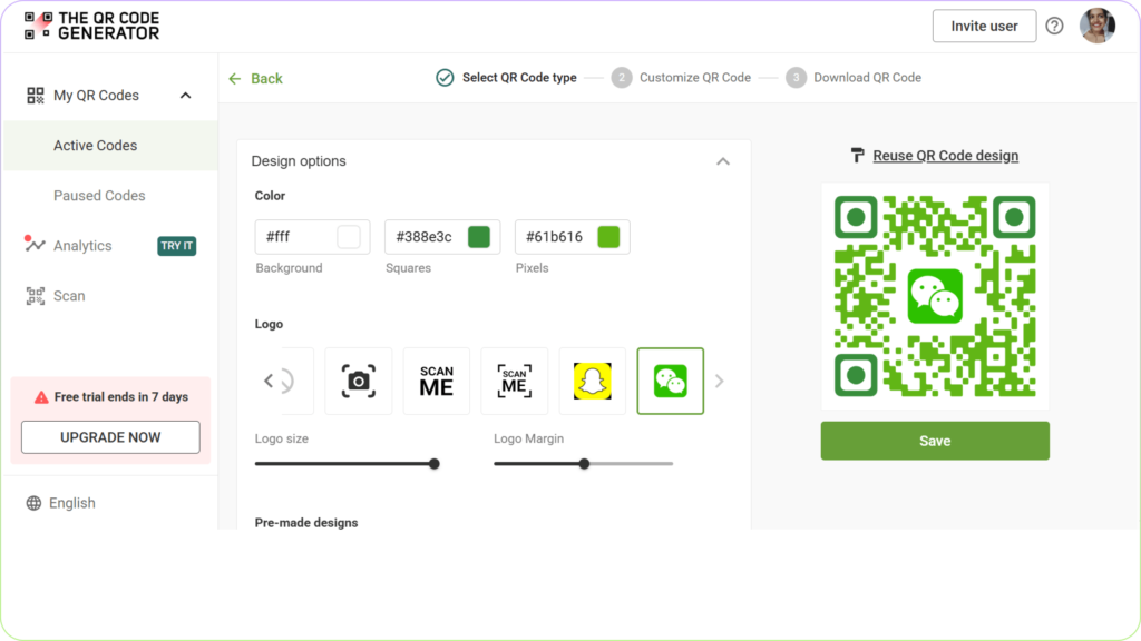 create your wechat qr code