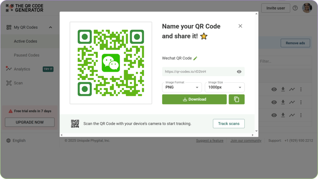 download custom wechat qr code