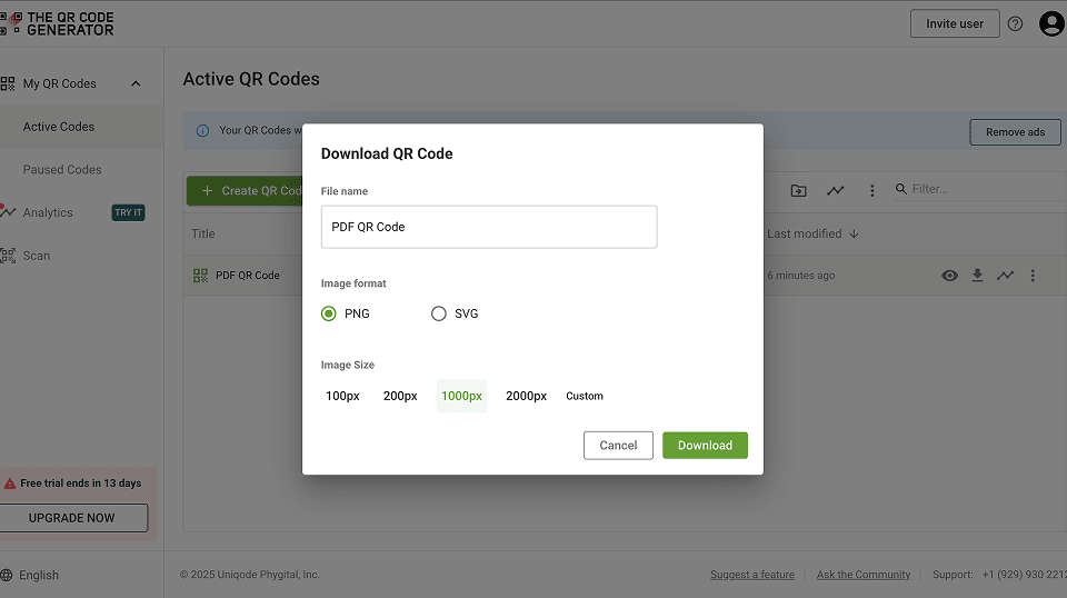 download pdf qr code