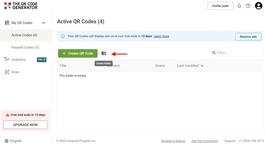 Create a campaign folder