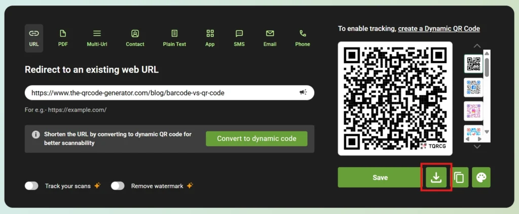 Click the Download button