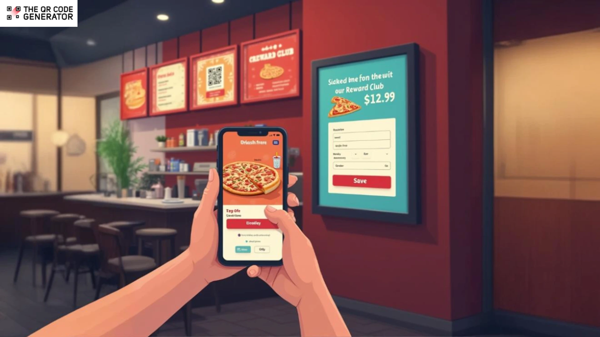 QR Codes on Digital Menu Boards