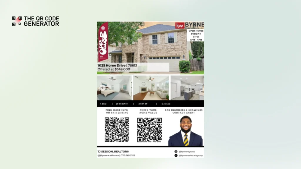 KW Byrne Group used QR Codes during open houses