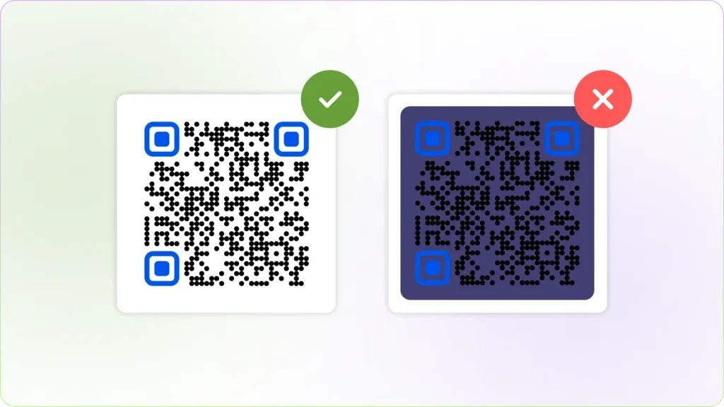 poor contrast with the background or inverted color scheme