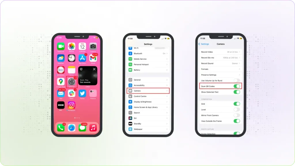 how to enable qr code scanning