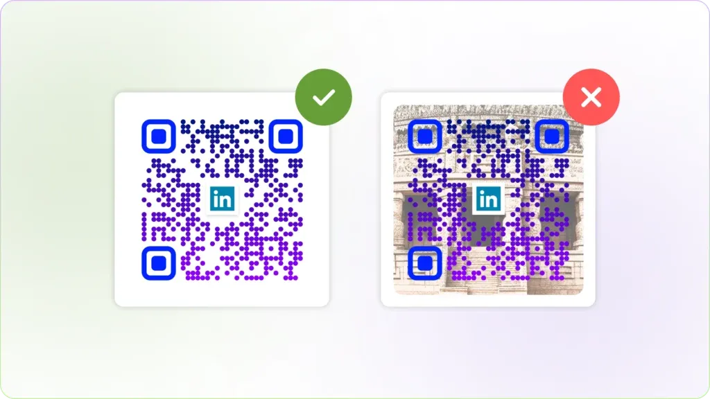 poor contrast or busy background