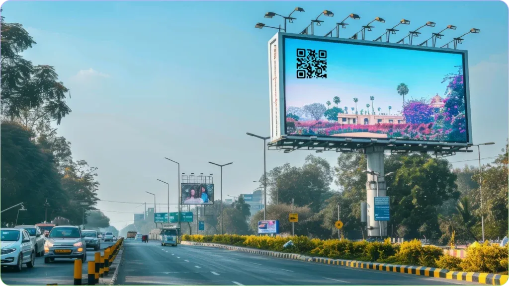 Printing QR code on a billboard