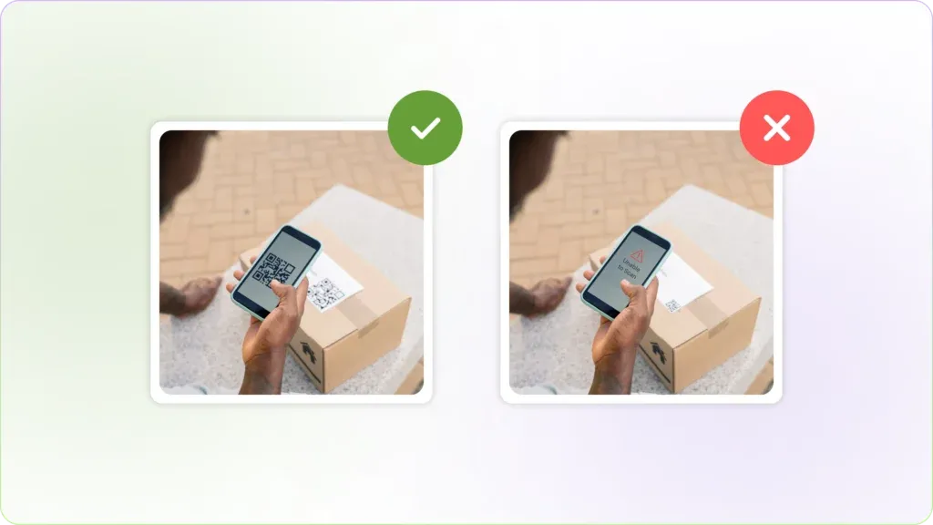 small size or incorrect placement