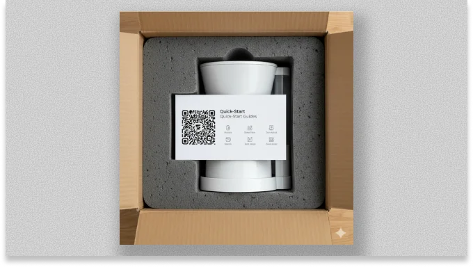 Карточка быстрого запуска в коробке