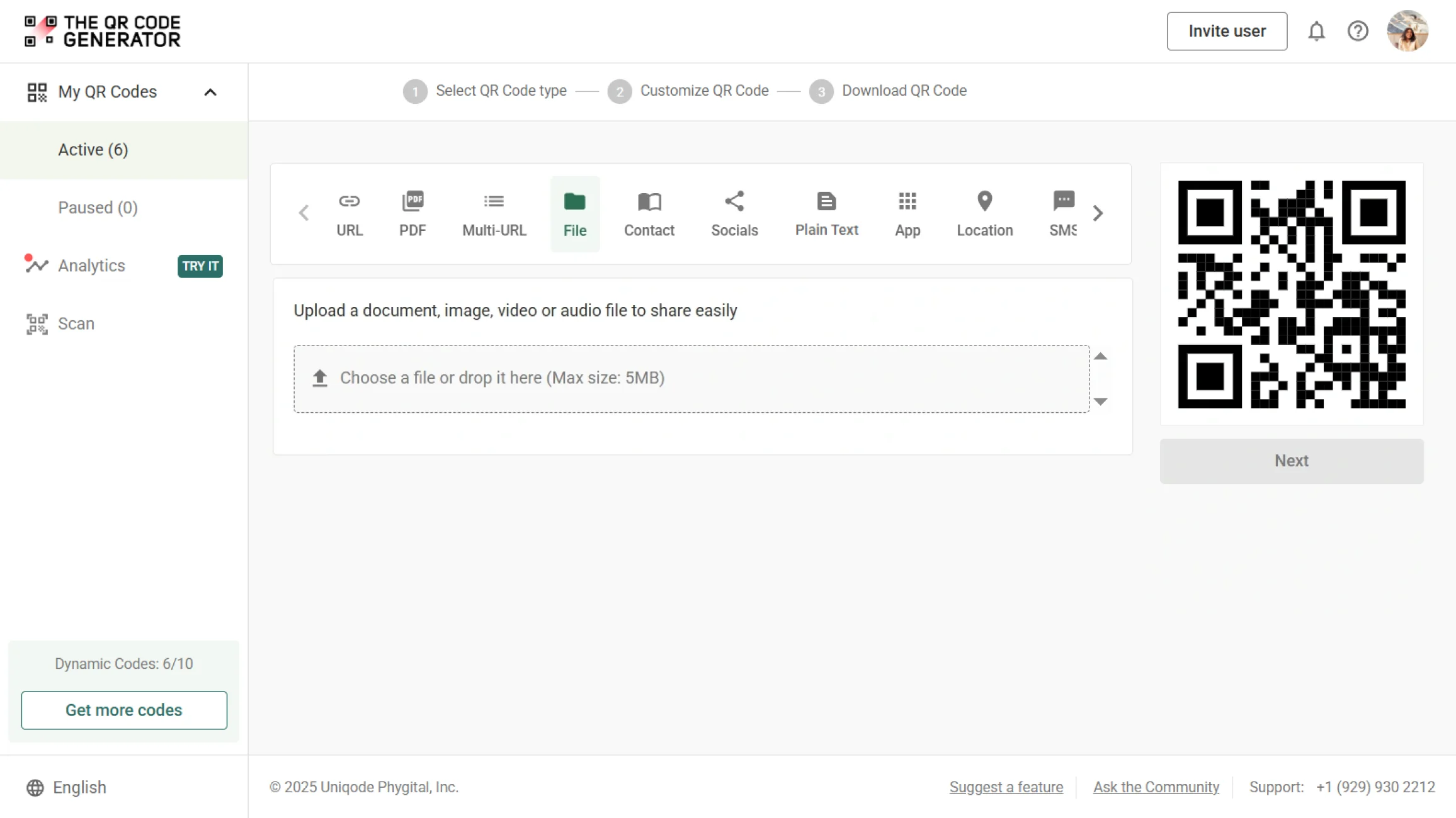 Log in to The QR Code Generator (TQRCG)