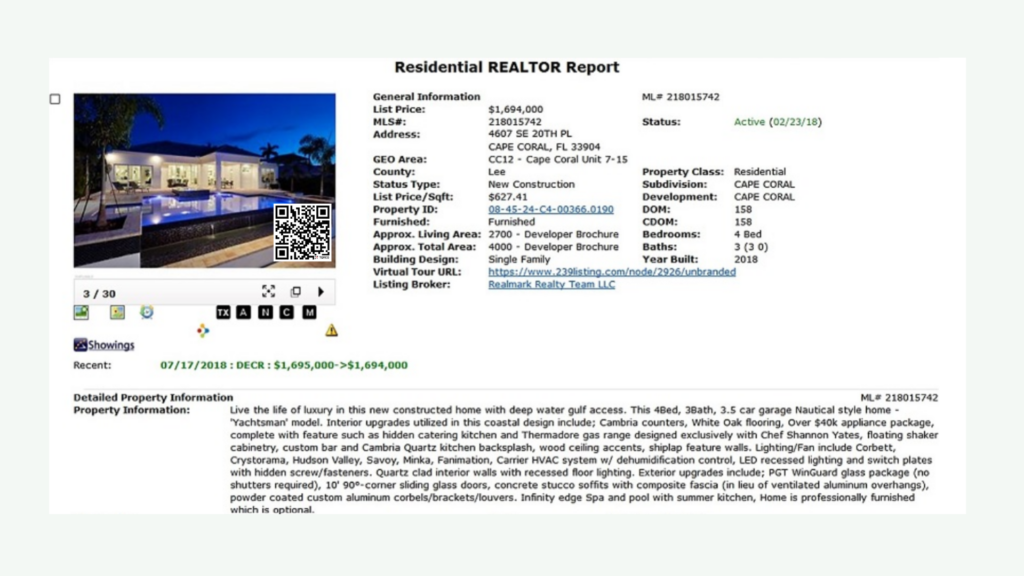 QR Codes on MLS platforms