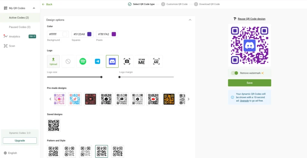 Create QR Codes