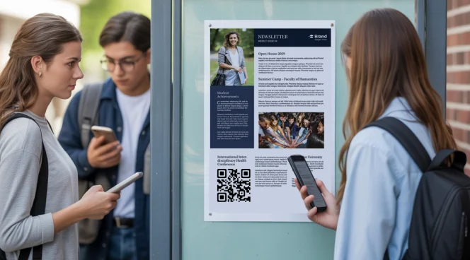 On school newsletters and flyers