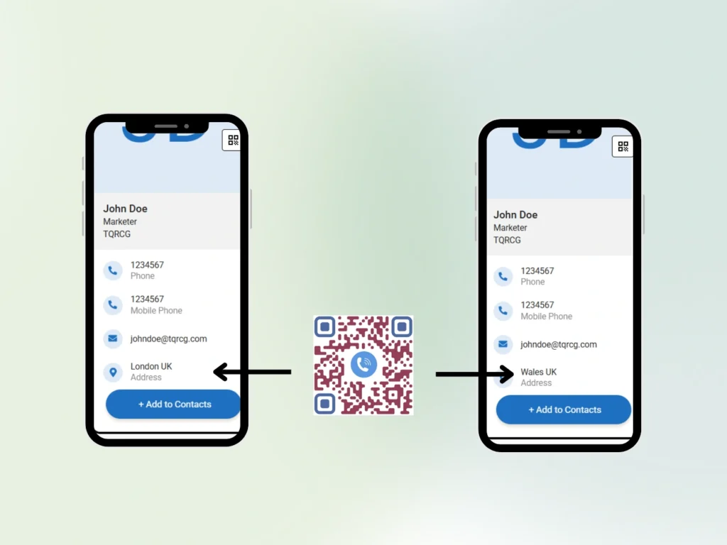 Update contact information without reprinting cards