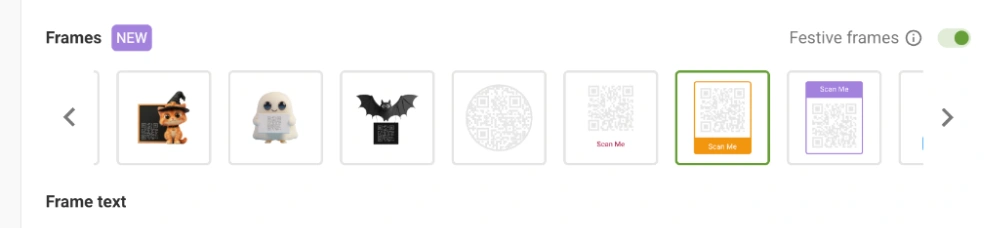 TQRCG festive QR Code frames