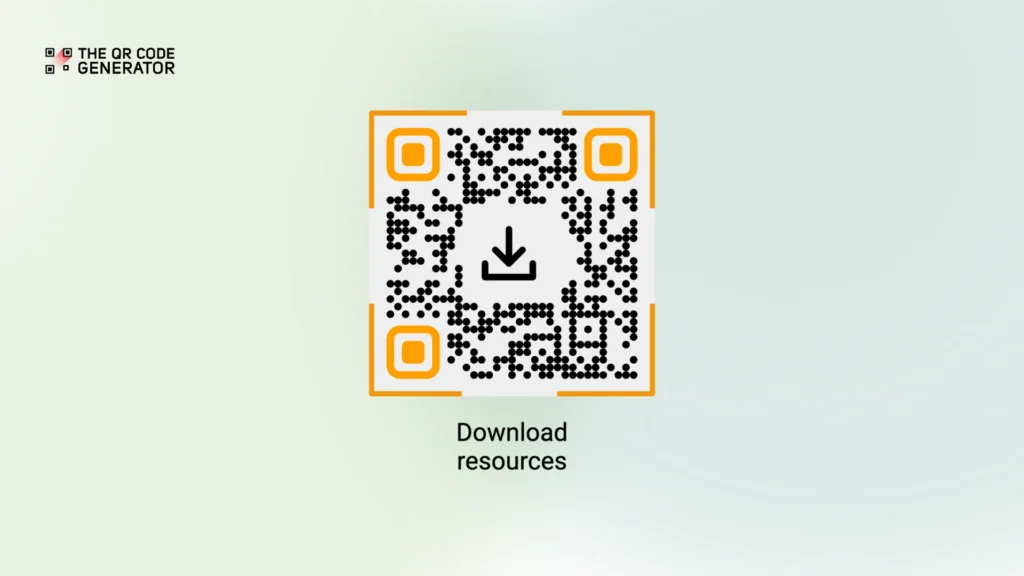 qr code frame to download resources
