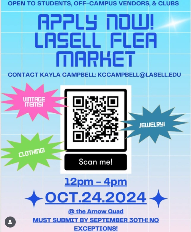 Lasell University flea market

