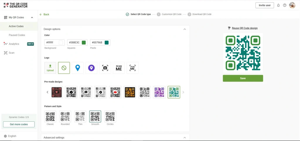 Customize your vCard QR Code