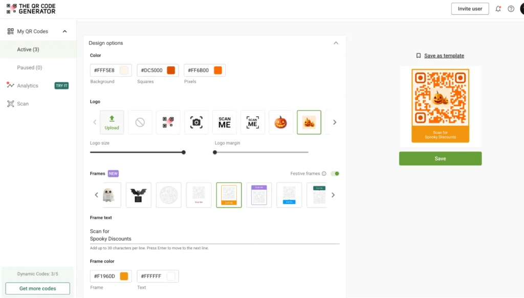 Customize your QR Code design
