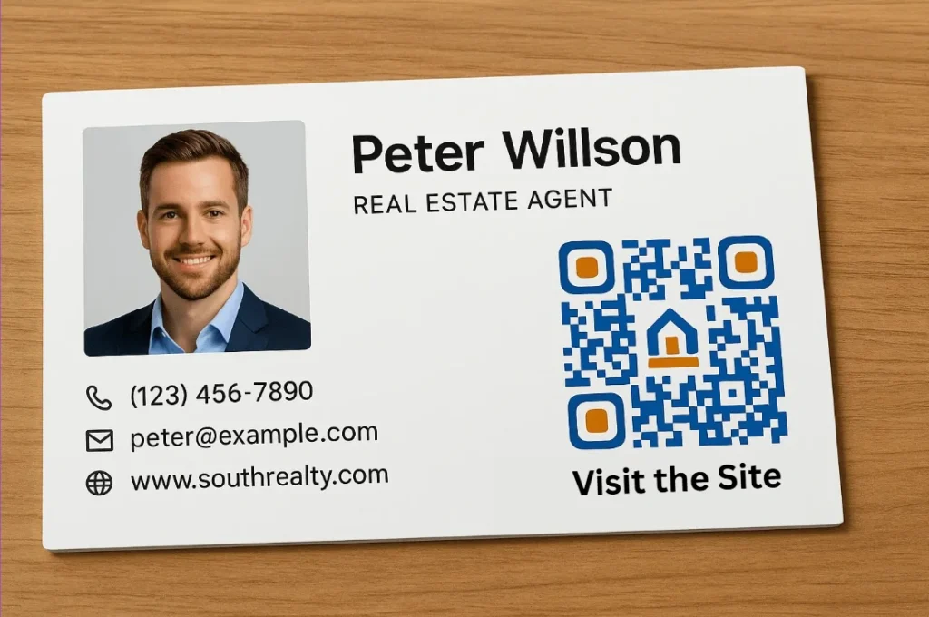 Business card with a QR Code
