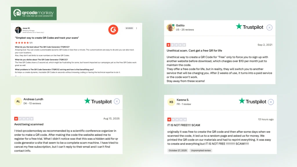QRCODE monkey user feedback