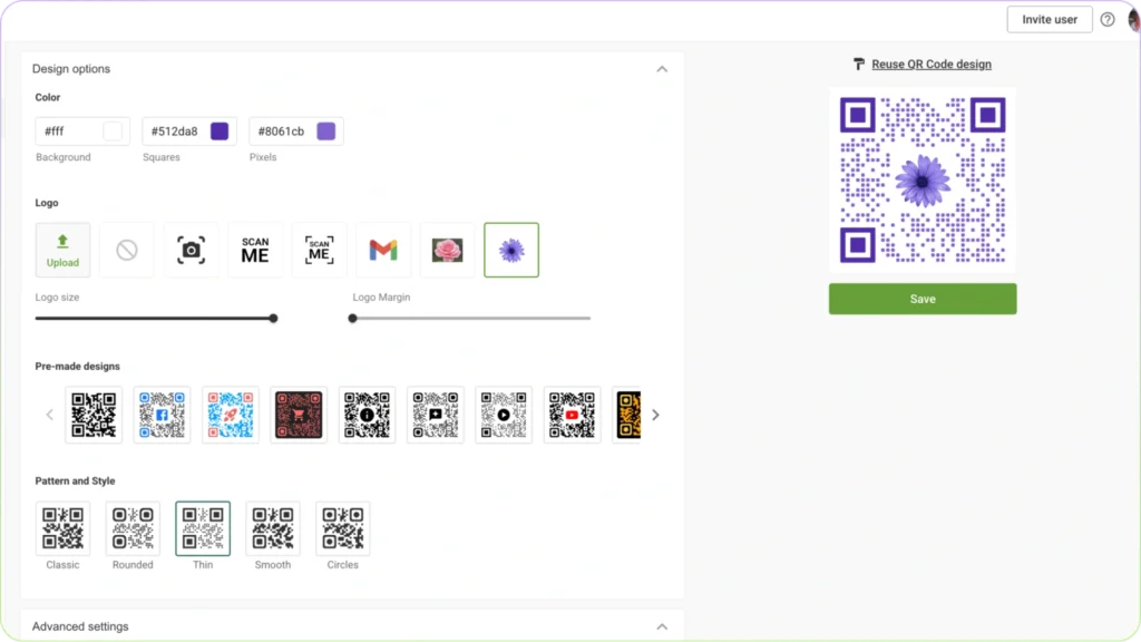 Design QR Codes that reflect your professional brand 