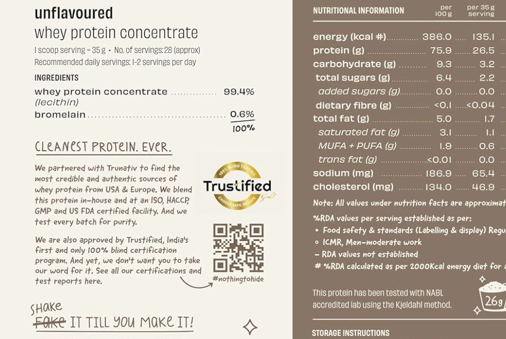 Whole Truth QR Code info