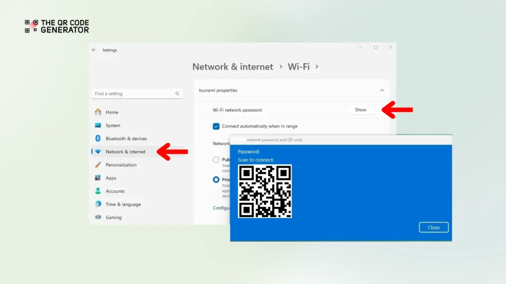 How to create a Wi-Fi QR Code on Windows 11