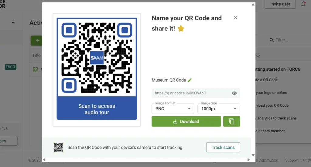 Download the qr code