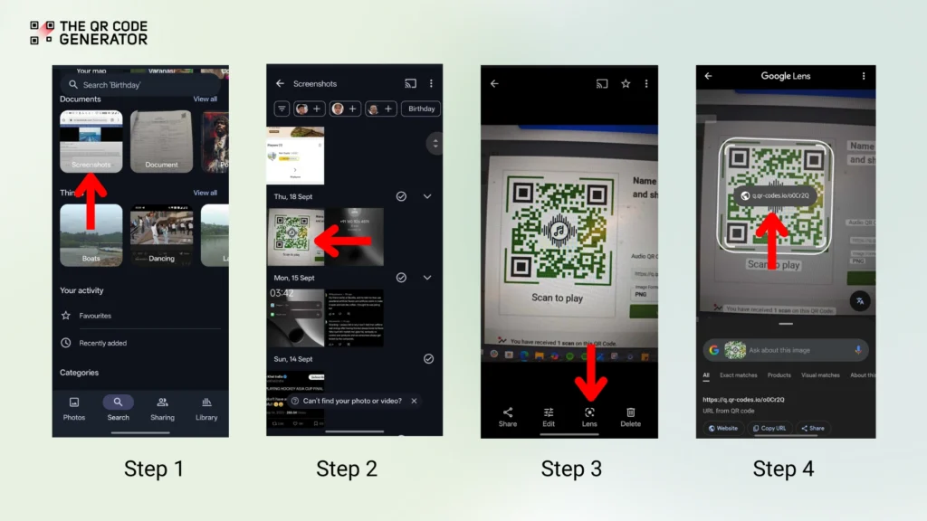 Scanning QR Code screenshots on Android