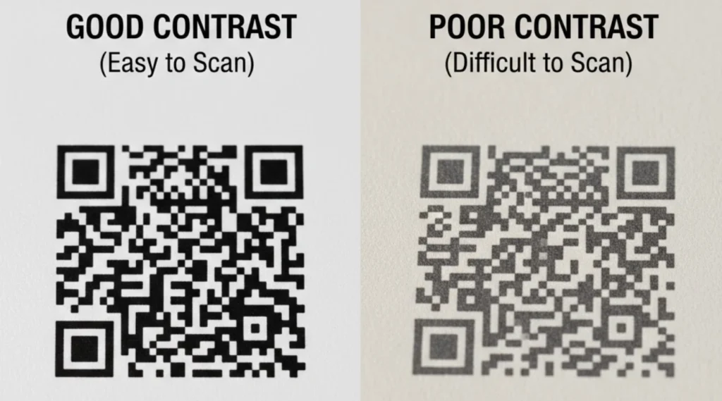 Use color and contrast to make your QR Code pop 