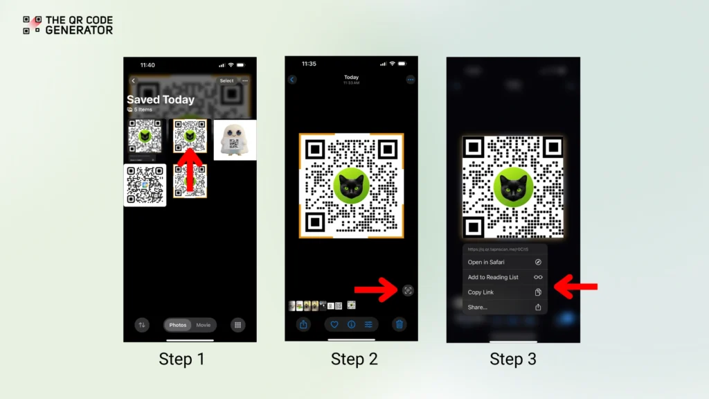 Scanning QR Code screenshots on iPhone