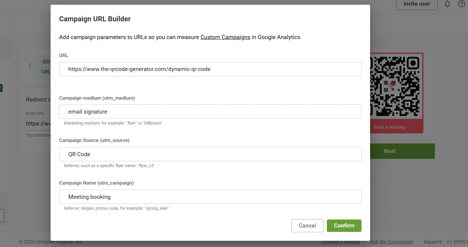 UTM tracking with QR Codes