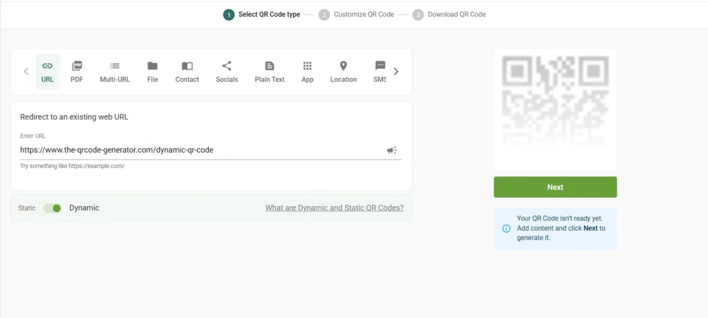Generate your QR Code