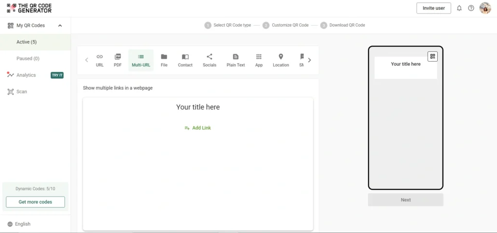 generate your QR Code