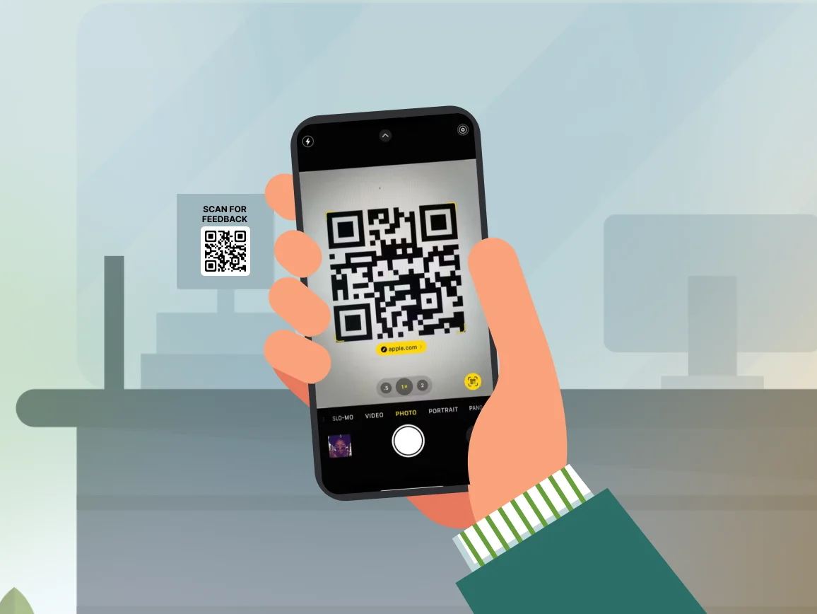 How does a QR Code sticker work