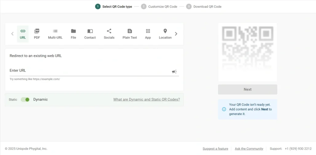 Generate your QR Code