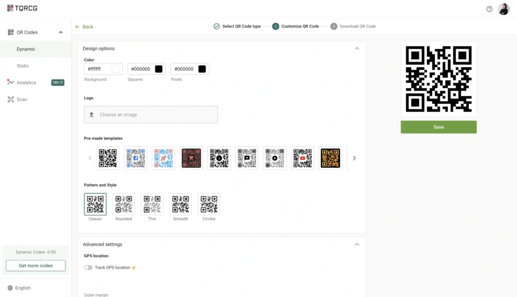 Customize your QR Code