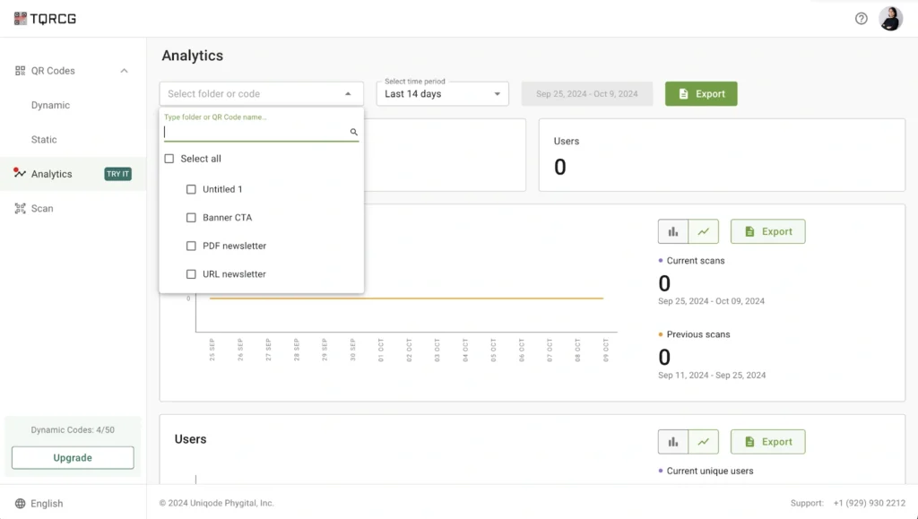 QR Code scan analytics