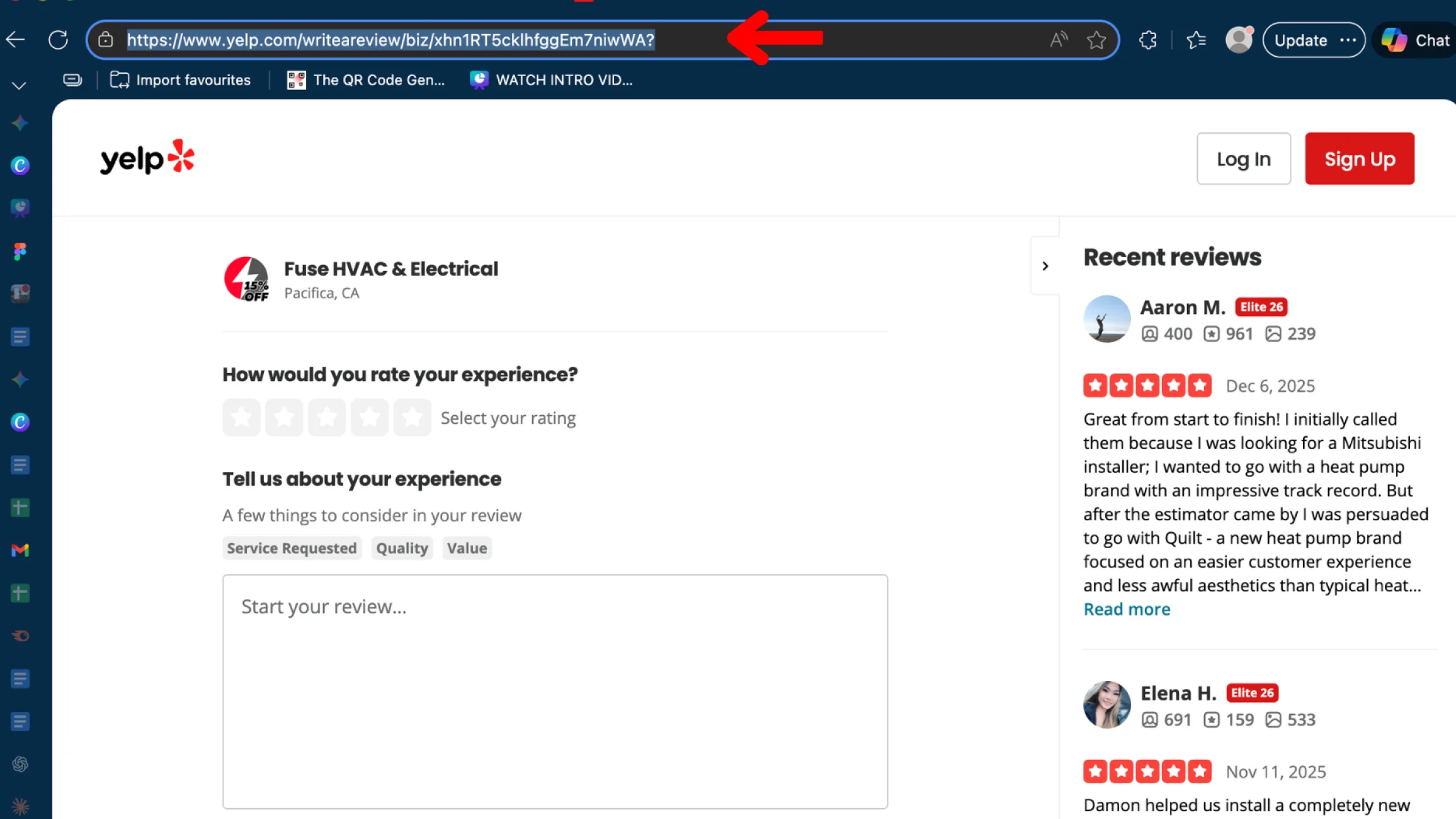 Get your Yelp review link