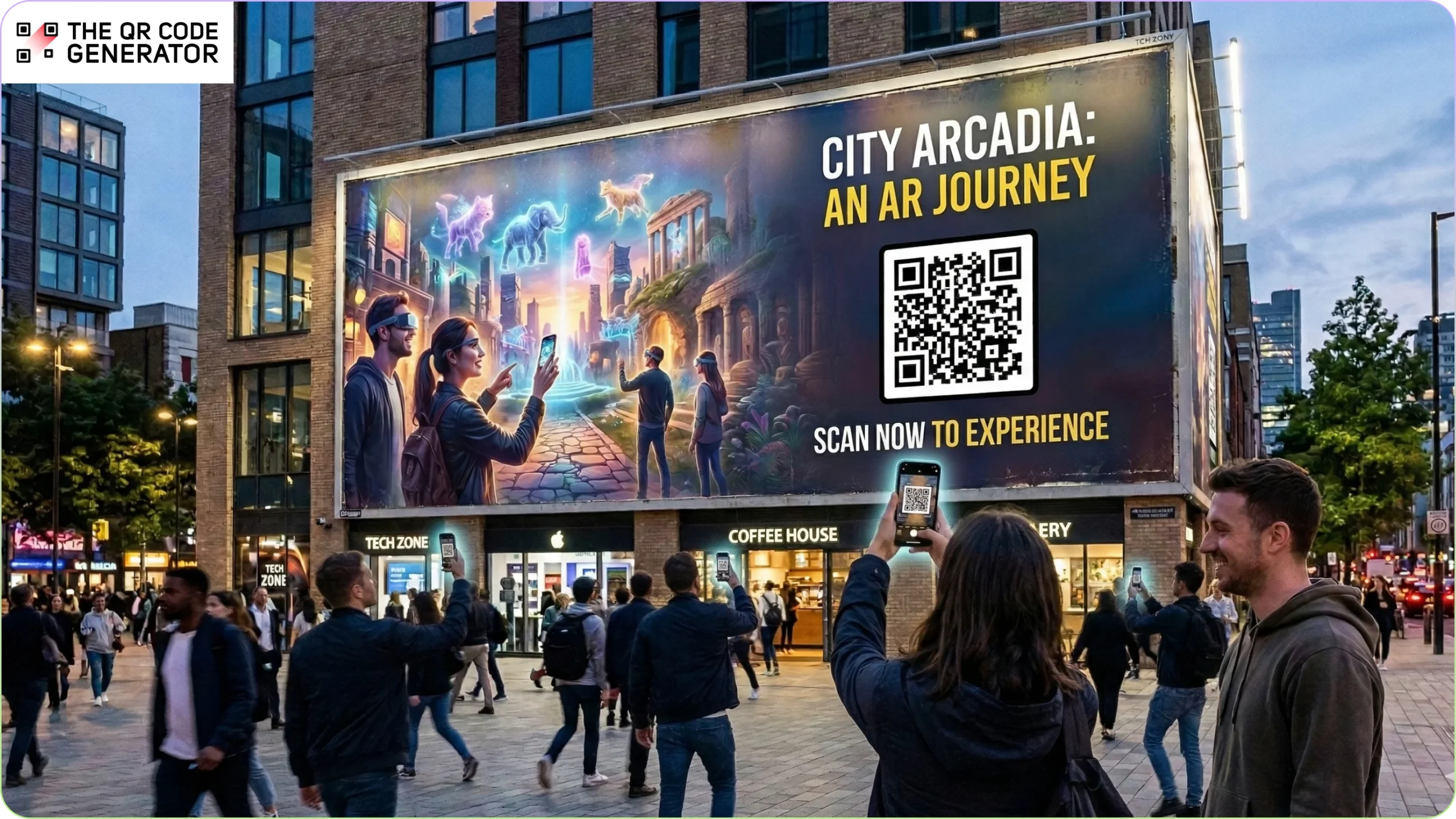 qr code on a billboard