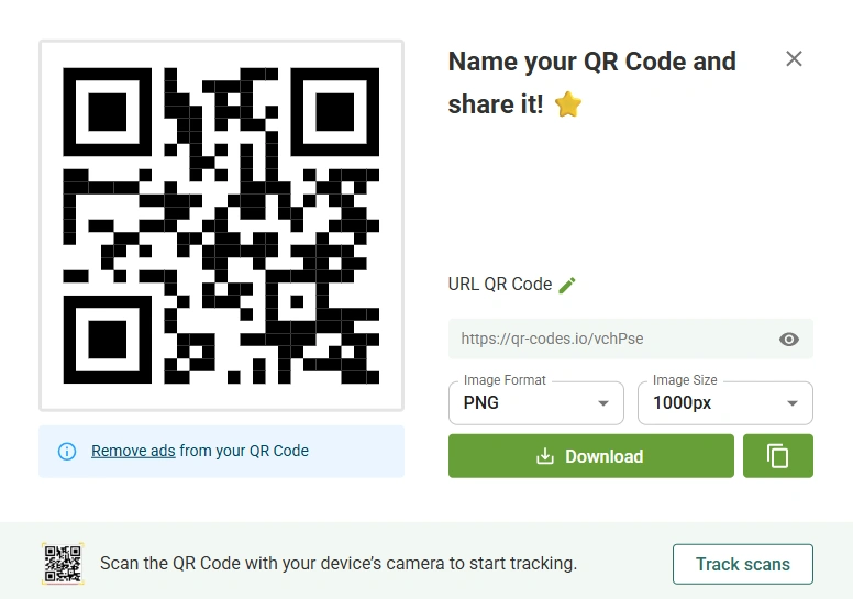 Download the prescription QR Code

