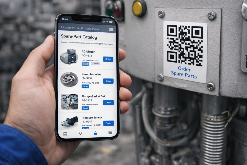 QR scan finds spare parts faster