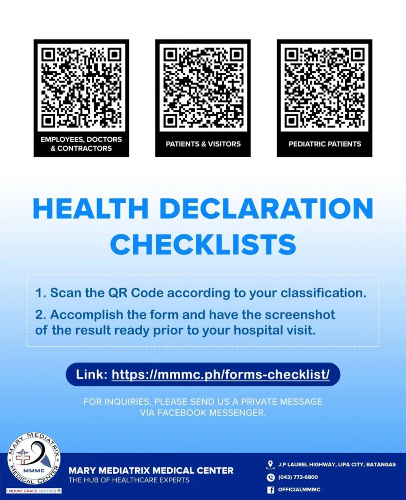 Mary Mediatrix Medical Center QR Code example