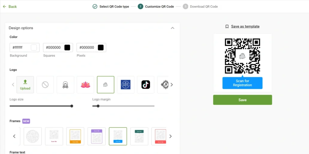 Customize the QR Code