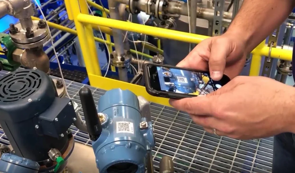 Emerson using QR Code